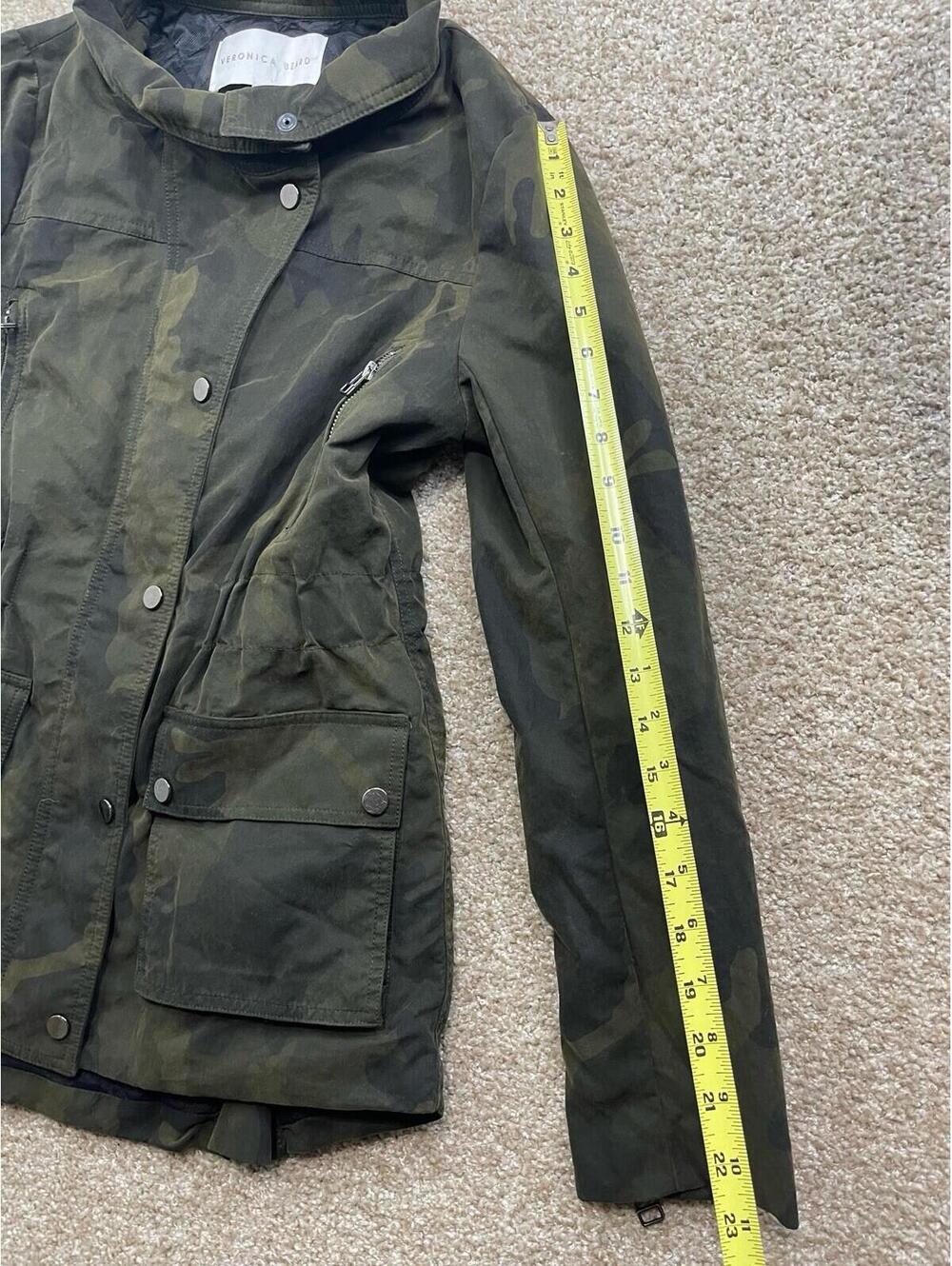 Veronica Beard Utility Jacket Women's Size 4 Military Army Green Made In USA - Picture 4 of 9